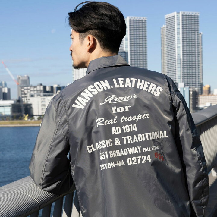 楽天市場】VANSON バンソン コーチジャケット メッシュライナー 春夏 