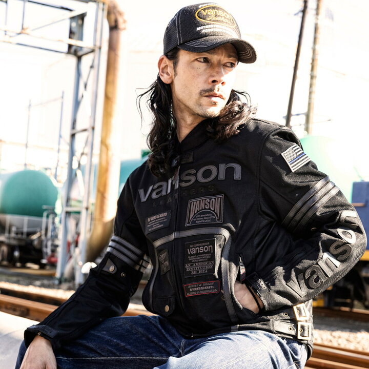 楽天市場】VANSON バンソン メッシュライダースジャケット（VS25105S 