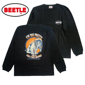 OCEAN BEETLE　Pretty dog Long-sleeve shirt　オーシャンビートル　プリティードッグ　長袖Tシャツ　 [dog-lotee]