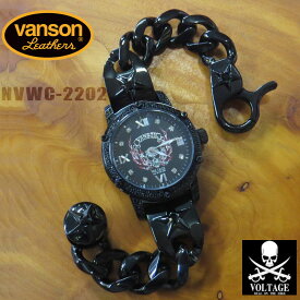 【半額セール！】VANSONxVOLTAGE　バンソンxヴォルテージ　コラボ ウォッチ メンズ腕時計　クォーツ　シチズンミヨタムーブメント　 オリジナルケース付き（NVWC-2202）