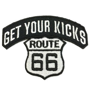 �y�h�J�p�b�`�zGET YOUR KICKS ROUTE 66 �u���b�N�^�z���C�g �o�C�J�[ ���b�y�� ���[�g66 �}�U�[���[�h