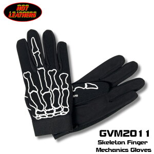 HOT LEATHERS @zbgU[Y@Skeleton Finger Mechanics Gloves@JjbNO[u@oCN@܁iGVM2011j
