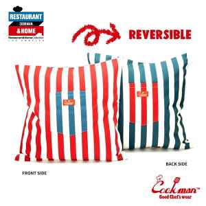 COOKMAN �N�b�V�����J�o�[ Cushion Pocket Cover Reversible Wide Stripe Navy & Red ���o�[�V�u���@���C�h�X�g���C�v�@�l�C�r�[�����b�h