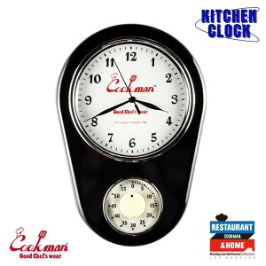 COOKMAN@Lb`NbN&^C}[@ Kitchen Clock Black@ubN@NbN}