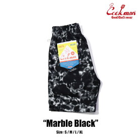 COOKMAN/クックマン　ショートシェフパンツ　 Chef Pants Short Marble Black（ユニセックス）マーブル　ブラック　ショートパンツ　短パン　ハーフパンツ