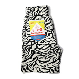COOKMAN/クックマン　ショートシェフパンツ　 Chef Pants Short Zebra （ユニセックス）ゼブラ　ジブラ しまうま柄　ショートパンツ