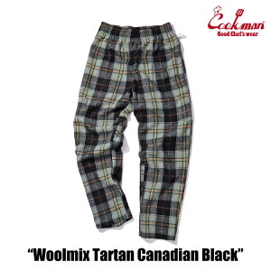 COOKMAN/�N�b�N�}���@Chef Pants Woolmix Tartan �V�F�t�p���c�uCanadian Black�v�i���j�Z�b�N�X�j�E�[���~�b�N�X �^�[�^�� �u���b�N