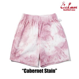 COOKMAN/クックマン　Chef Pants Short シェフパンツ「Cabernet Stain」（ユニセックス）カベルネ　ライトピンク　タイダイ