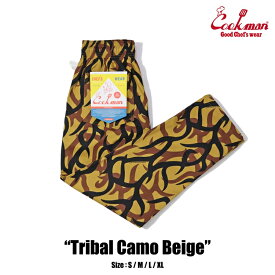 COOKMAN/クックマン　Long Chef Pants シェフパンツ「 Tribal Camo Beige」（ユニセックス）トライバル　カモベージュ