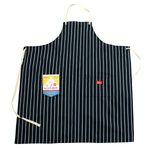 COOKMAN�@�N�b�N�}���@�����O�G�v�����@Long Apron�i���j�Z�b�N�X�jStripe Navy�@�X�g���C�v�@�l�C�r�[�@���F