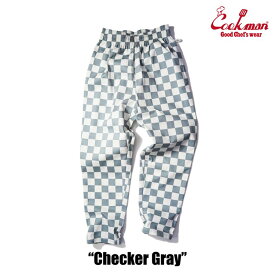 COOKMAN/クックマン　Long Chef Pants シェフパンツ「Checker Gray」（ユニセックス）チェック　チェッカー　グレー　灰色