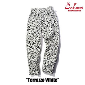 COOKMAN/クックマン　Long Chef Pants シェフパンツ「Terrazzo White」（ユニセックス）テラゾー　大理石風　ホワイト　白