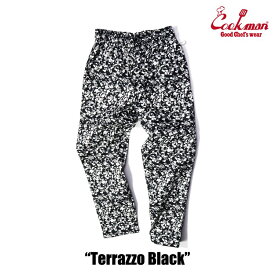 COOKMAN/クックマン　Long Chef Pants シェフパンツ「Terrazzo Black」（ユニセックス）テラゾー　大理石風　ブラック　黒
