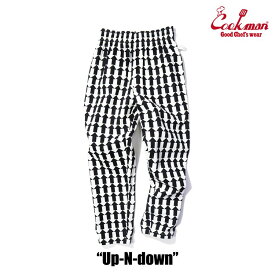 COOKMAN/クックマン　Long Chef Pants シェフパンツ「Up-N-down」（ユニセックス）やじるし　矢印　ホワイト　白