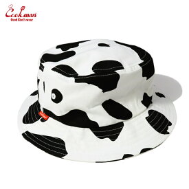 COOKMAN/クックマン　バケットハット　帽子　Bucket Hat Cow White　ホワイト　ブラック　牛　カウ　牛柄　白　黒