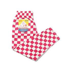 COOKMAN/クックマン　Long Chef Pants シェフパンツ「Checker Pink」（ユニセックス）チェッカー　ピンク　チェック