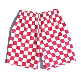 COOKMAN/クックマン　ショートシェフパンツ　Chef Pants Short Checker Pink（ユニセックス）チェック　チェッカー　ピンク　ショートパンツ　ハーフパンツ