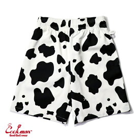 COOKMAN/クックマン　ショートシェフパンツ　 Chef Pants Short Cow （ユニセックス）カウ　牛柄　ショートパンツ　短パン　ハーフパンツ