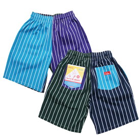COOKMAN/クックマン　ショートシェフパンツ　 Chef Pants Short Crazy Stripes Cold（ユニセックス）クレイジーストライプコールド　ハーフパンツ　イージーパンツ