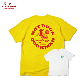COOKMAN｜クックマン Tシャツ Hot Dog Hitter（ユニセックス） 半袖　2カラー │ホワイト or イエロー│