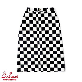 COOKMAN/クックマン　ベイカー　スカート Baker's Skirt Checker Black　チェッカー　ブラック　チェック