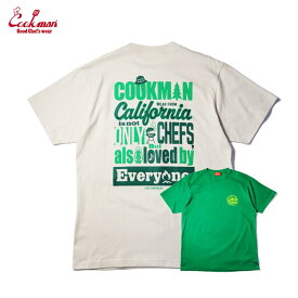 COOKMAN｜クックマン Tシャツ Camp（ユニセックス） 半袖　2カラー │オフホワイト or グリーン│キャンプ