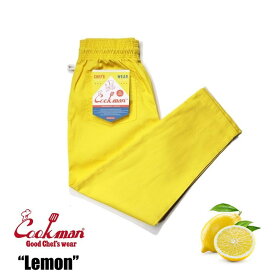 COOKMAN/クックマン　Long Chef Pants シェフパンツ「Lemon 」（ユニセックス）レモン　【FARMAER'S MARKET COLLECTION】