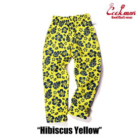COOKMAN/クックマン　Long Chef Pants シェフパンツ「Hibiscus Yellow」（ユニセックス）ハイビスカス　イエロー　黄色