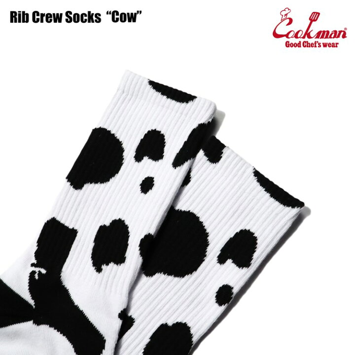 楽天市場】COOKMAN/クックマン ソックス Rib Crew Socks『Cow』カウ 牛柄 : MOTOBLUEZ（モトブルーズ）