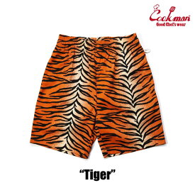 COOKMAN/クックマン　Short Chef Pants 　ショートシェフパンツ「Tiger」 （ユニセックス）タイガー　虎柄　アニマル　アニマル柄　アニマルシリーズ