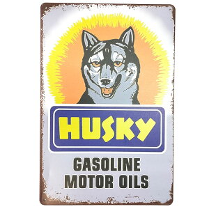 HUSKY GASOLINE MOTOR OILS �A�����J�� �G�� �u���L�Ŕ� ���^���T�C�� �e�B���T�C���Y �T�C���v���[�g tin2-105