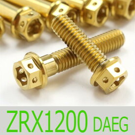 ▽ZRX1200 DAEG/ダエグ ZRT20D チタンボルトセット オールエンジンカバー レーススペックタイプ ゴールド/25本set (KA6004FSGO)