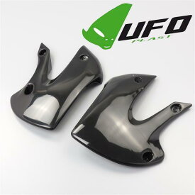 [展示品 未使用品] ◇KX65/'01-'23 KLX110/'01-'09 UFO ラジエターカバー/シュラウド ブラック (UF-3733-001) [中古]