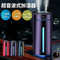 加湿器 小型 車載用 卓上 超音波加湿器 大容量 300ml 空焚き防止 静音設計 乾燥対策 コンパクト USB給電…