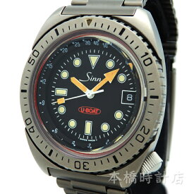 ジン　SINN　ユーボート　U-BOAT　8820　メンズ　ブラック　チタン　自動巻き　腕時計　ダイバーズモデル【中古】