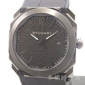 ブルガリ　BVLGARI　オクト オールブラックス　BGO41BSBLD　限定モデル　メンズ　ブラック　ステンレススティール　自動巻き　腕時計【未使用品】