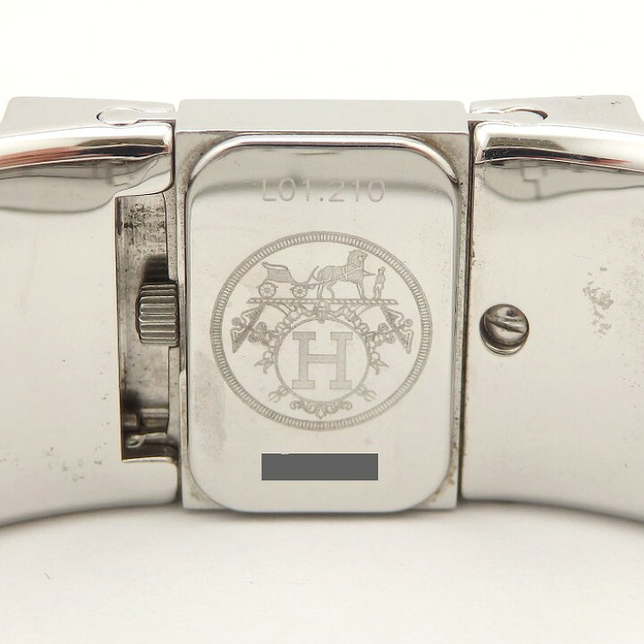 楽天市場】エルメス HERMES ロケ L01.210 バングルウォッチ シルバー  