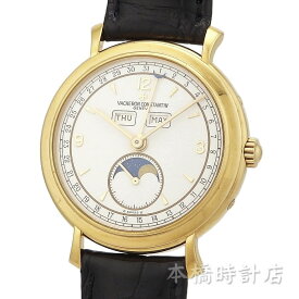 Vacheron Constantin　ヴァシュロンコンスタンタン　フルカレンダー ムーンフェイズ　37150/000J　ホワイト　K18YG　手巻き　腕時計【中古】