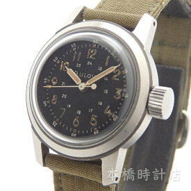 ブローバ　BULOVA　アンティーク　A-17　メンズ　ブラック　手巻き　腕時計【中古】