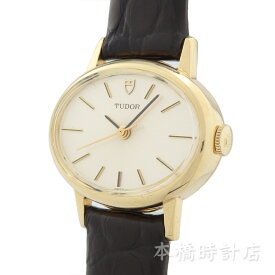チューダー　TUDOR　12076　K18YG　シルバー　横オーバル　レディース　手巻き　腕時計　チュードル【中古】