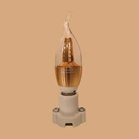 LED電球 シャンデリア球 クリア E17口金 40W相当 広配光 アンティーク全方向タイプLED電球 蠟燭形 092301