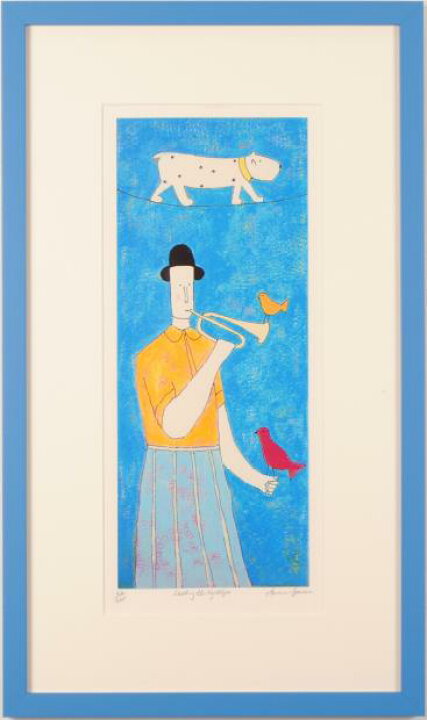 楽天市場】アノラ・スペンス 綱渡り 犬 絵画 ブルテリア 鳥 インテリア 