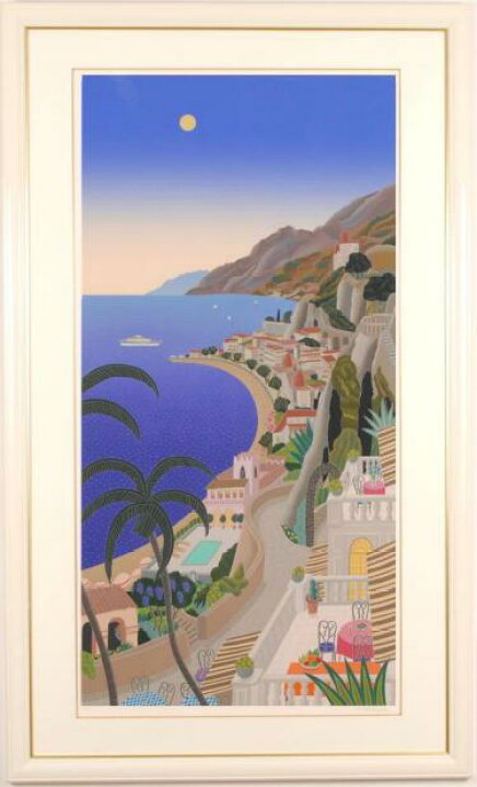 楽天市場】トーマス・マックナイト リヴィエラコースト海 絵画 風景画 
