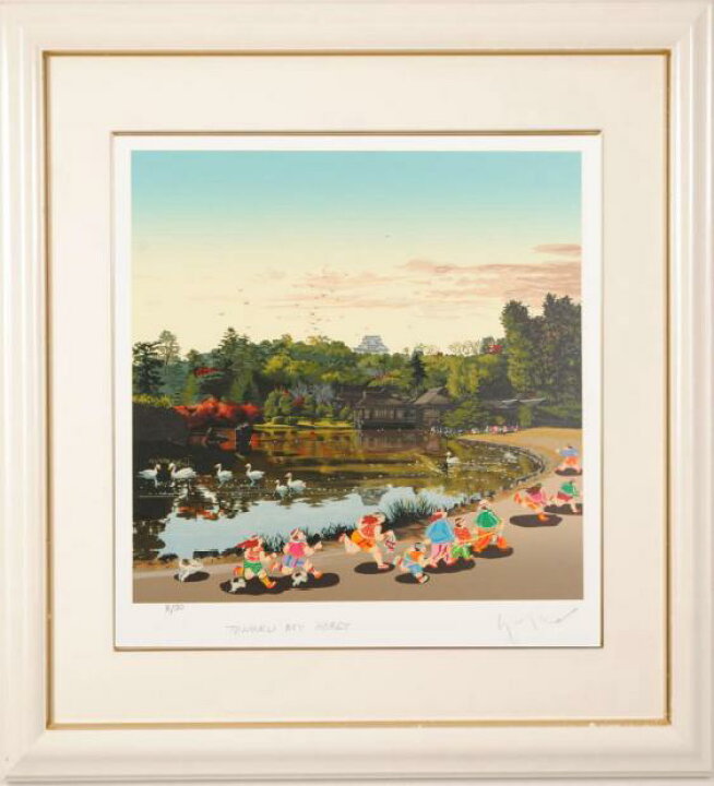 楽天市場】ヒロ・ヤマガタ 玄宮園 インテリア 絵画 滋賀県彦根市彦根城 