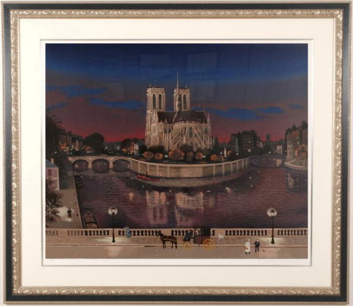 楽天市場】ミッシェル・ドラクロワ 夜のノートルダム パリ 絵画 風景画 