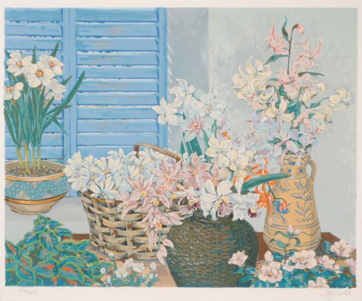 楽天市場】花 絵画 版画 シルクスクリーン ジョン・ポーウェル 