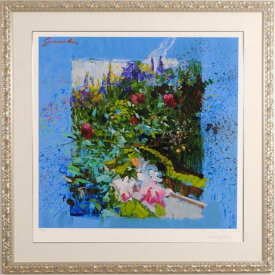 ホアキン・トレンツ・リャド バラ園 花 絵画 薔薇 インテリア シルクスクリーン 版画 プレゼント コレクション 新築祝い 開店祝い 新品額付き 国内送料無料 ■