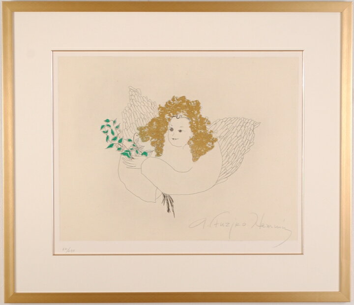 楽天市場】フジ子・ヘミング 天使・2 インテリア 絵画 自画像 銅版画 