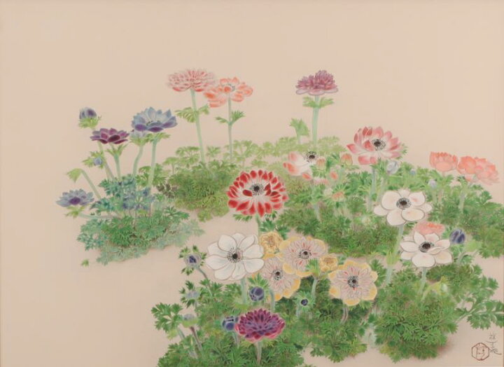 楽天市場】花 絵画 日本画家 和風 インテリア リトグラフ 版画 小倉 