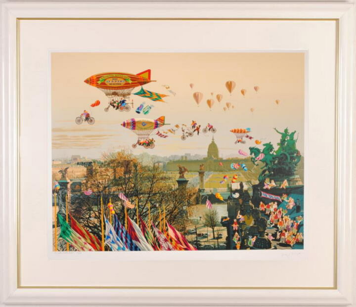 楽天市場】ヒロ・ヤマガタ 家路 絵画 パリ 風景画 フランス シルク 